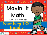 Movin' It Math BUNDLE Numbers 1-20: Subitizing, Comparing,