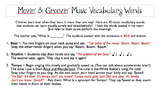 Movin' and Groovin' Music Vocabulary Words