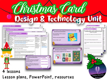 Preview of Design and Make Your Own Christmas Cards with Moving Parts - Grades 3-6 Lessons