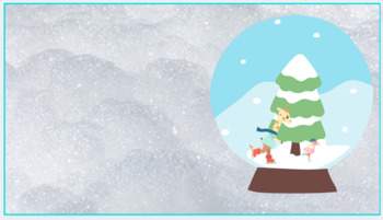 Preview of Moving Holiday Zoom Background Image - Snow globe with ice-skating animals
