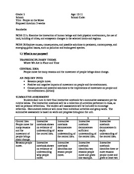 Preview of Moving, Relocation, and Immigration - IB Unit Plan