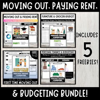 Preview of Moving out and Paying Rent BUNDLE | Personal Finance & Budgeting | Life Skills