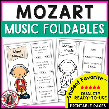 Preview of MOZART Music Composer Activities & Worksheets - Biography Research & Listening