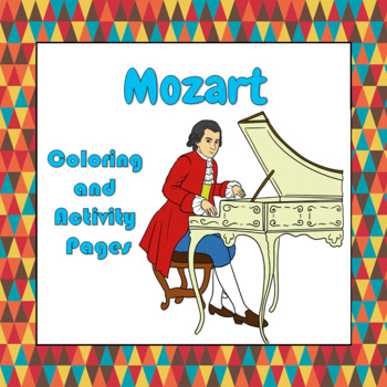 Preview of Mozart Coloring and Activity Book Pages - Good for Distance Learning
