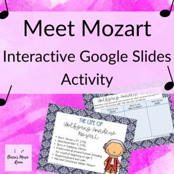 Preview of Mozart Google Slides Activity | Perfect for Digital and Distance Learning