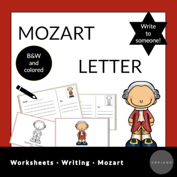 Preview of Mozart Letter Worksheet. B&W and colored!