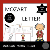 Mozart Letter Worksheet. B&W and colored!