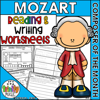 Preview of Mozart Reading & Writing Activities (Composer of the Month)