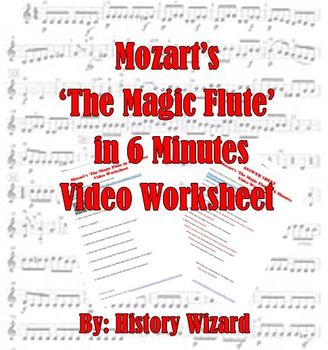 Preview of Mozart's 'The Magic Flute' in 6 Minutes Video Worksheet