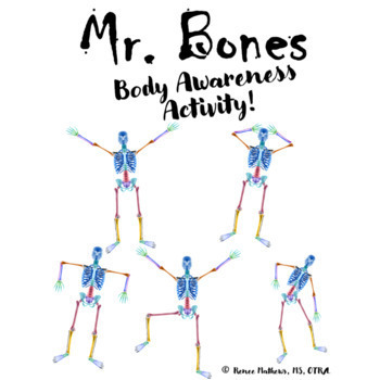 Preview of Mr. Bones Halloween Body Awareness Activity (for virtual or in-person learning)