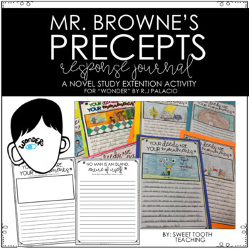 Preview of Mr. Browne's Precept Response Journal: "Wonder" by R.J. Palacio
