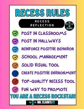 Preview of Mr. Clark's Recess Rules Posters