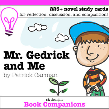 Preview of Mr. Gedrick and Me Novel Study w Composition Classroom and Distance Learning