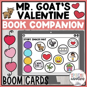 Preview of Mr. Goat's Valentine Book Companion Boom Cards