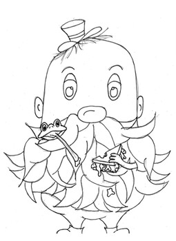 Preview of Mr. Mingle Sardine Sandwich Coloring Page