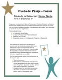 Mr. Nobody Poem: Spanish Test Prep