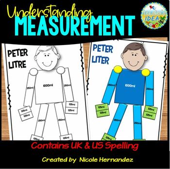 Preview of Liquid Measurement - Liters and Milliliters - Mr Peter Liter (US & UK Spellings)
