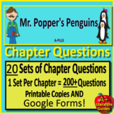 Mr. Popper's Penguins Chapter Questions (200) Comprehensio
