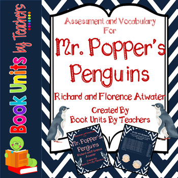 Preview of Mr. Popper's Penguins Comprehension Questions, Vocabulary, and Test
