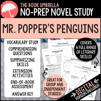 Preview of Mr. Popper's Penguins Novel Study { Print & Digital }