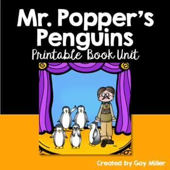 Preview of Mr. Popper’s Penguins Novel Study: vocabulary, comprehension, writing, skills