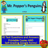 Mr. Popper's Penguins Test - Questions on Characters, Even