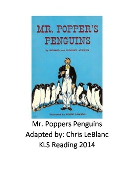 Preview of Mr. Poppers Penguins - Adapted Book - Picture Supported Text - Summary