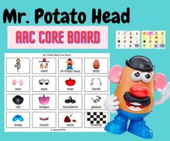 Preview of Mr. Potato Head AAC Core Board 4x4 (Requesting, Body Parts)