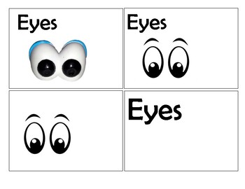 Preview of Mr. Potato Head Matching and Sight Words