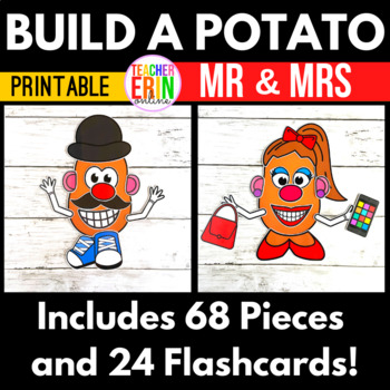Preview of Build A Mr Potato and Mrs Potato | Head and Accessories Dress Up Paper Doll