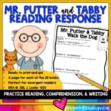 Mr Putter and Tabby Reading Response Pages Comprehension W