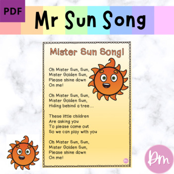 Mr Sun Song by Designing minds xx | TPT