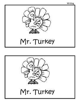 Preview of Mr. Turkey Guided Writing Booklet