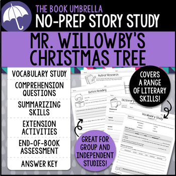 Preview of Mr. Willowby's Christmas Tree Story Study
