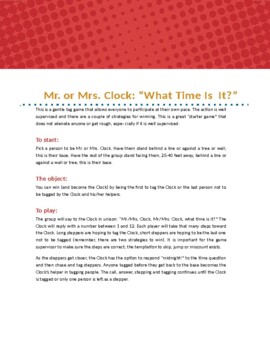 Preview of Mr. or Mrs. Clock...What time is it? - Group tag game