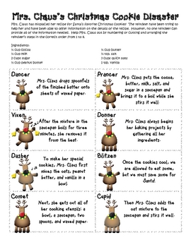 Mrs. Claus Christmas Cookie Disaster Writing/Math Activity by Nicole Shelby