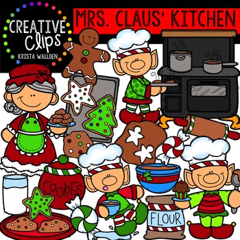 Preview of Mrs. Claus' Kitchen - Christmas Clipart {Creative Clips Clipart}