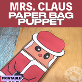 Mrs. Claus Paper Bag Puppet Craft- Christmas - Activity - 
