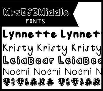 Preview of Mrs. ESE Middle-GROWING Font Bundle