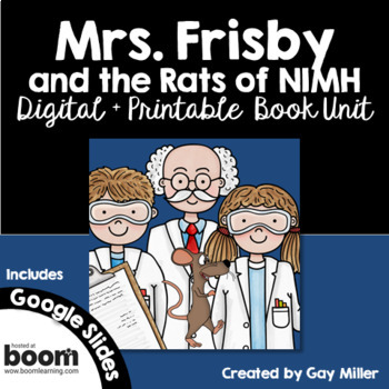 Preview of Mrs. Frisby and the Rats of NIMH Novel Study: Digital + Printable Book Unit