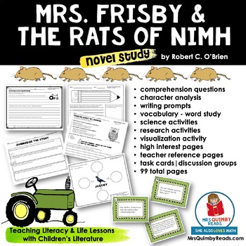 Preview of Mrs.Frisby and the Rats of NIMH | Novel Study | Book Companion | Literature
