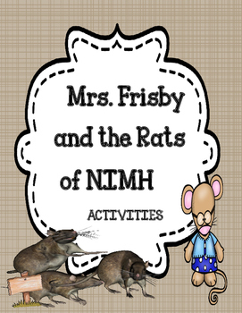 Preview of Mrs. Frisby and the Rats of NIMH  - Novel Activities