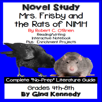 Preview of Mrs. Frisby and the Rats of NIMH Novel Study & Project Menu; Plus Digital Option