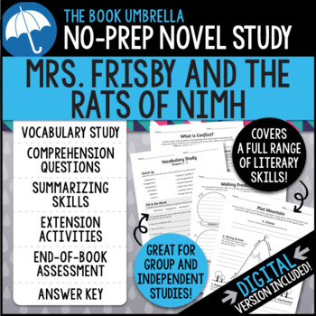 Preview of Mrs. Frisby and the Rats of NIMH Novel Study { Print & Digital }