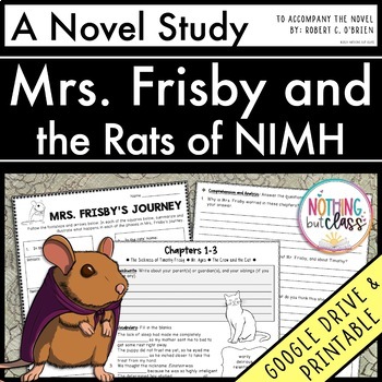 Preview of Mrs. Frisby and the Rats of Nimh Novel Study Unit | Comprehension & Activities