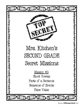 Preview of Mrs. Kitchen's 2nd Grade Secret Missions: Distance LearningMission #1