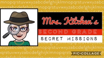 Preview of Mrs. Kitchen's Second Grade Secret Missions: Distance Learning GROWING BUNDLE!