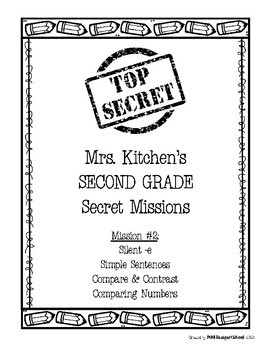 Preview of Mrs. Kitchen's Second Grade Secret Missions: Distance Learning Mission #2