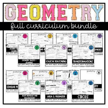 Preview of Mrs. Newell's Math Geometry Curriculum: A GROWING Bundle