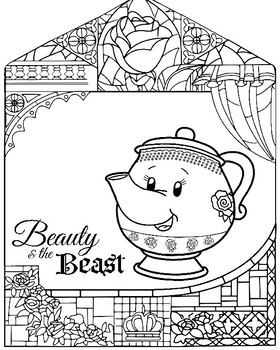 Preview of Mrs. Potts Coloring Page - Beauty & the Beast